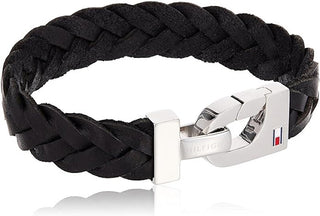Tommy Hilfiger Bracciale In Pelle Alla Moda Con Chiusura In Acciaio 2700872
