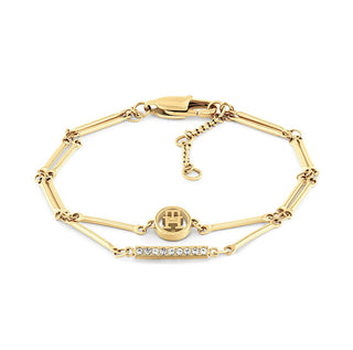 Tommy Hilfiger Fashion Double Gold-Plated Bracelet with Crystals 2781000 