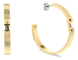 Tommy hilfiger Stunning gold-plated rings con crystals Stripes 2781050