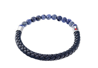 Tommy Hilfiger Bracciale Originale In Pelle Con Sodalite 2790475