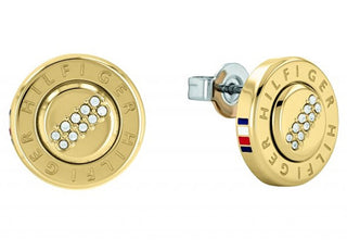 Tommy hilfiger Pozlacené ocelové orecchini pecky con cristalli 2780646