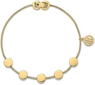 Tommy Hilfiger Bracciale In Acciaio Placcato Oro Con Pendenti Th2700980
