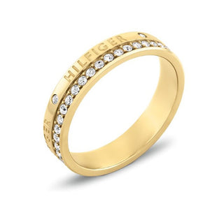 Tommy Hilfiger Anello Placcato Oro Con Cristalli Mini Crystals 2780911 - Circuito: 54 Mm