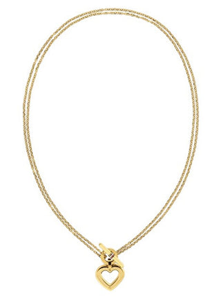 Tommy hilfiger Charming double Collana with heart Ciondolo Toggle Heart 2780968