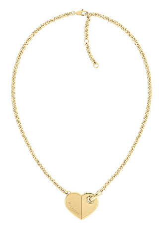 Tommy Hilfiger Collana In Acciaio Placcato Oro Con Cuori Audaci E Affascinanti 2780927