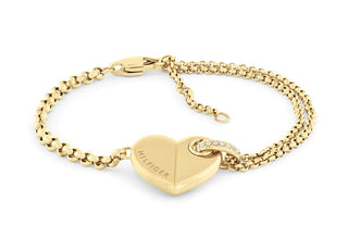 Tommy Hilfiger Preciosa Pulsera Chapada en Oro con Corazón Audaz 2780929 