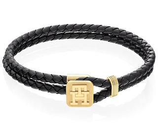 Tommy hilfiger Slušivý kožený náramek Monogram 2790531