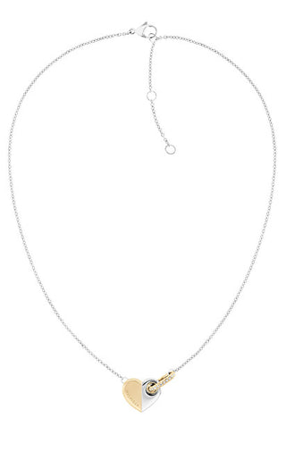 Tommy hilfiger Decent steel Collana with bicolor heart 2780878
