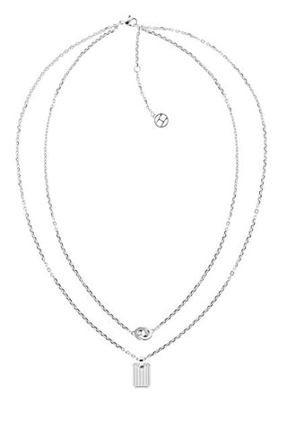 Tommy Hilfiger Collana doppia stilosa in acciaio 2780715