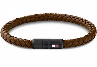 Tommy hilfiger Stylish brown leather Bracciale 2790668 - Length: 19.5 cm