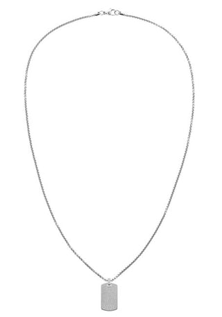 Tommy hilfiger collana in acciaio con piastrina militare 2790359