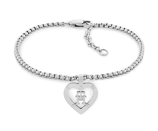 Tommy Hilfiger Elegante Monogram Heart Steel Bracelet 2780920 