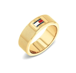 Tommy hilfiger Stylish gold-plated steel Anello H-Link 2790686 - Circuit: 62 mm