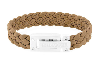 Tommy Hilfiger Light Brown Leather Bracelet for Men 279051 