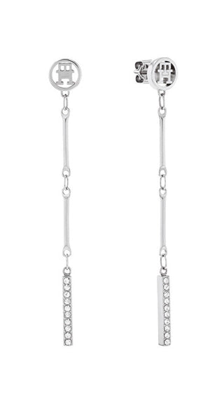 Tommy Hilfiger Trendy Drop Earrings with Zirconia Bar Chain 2781001 