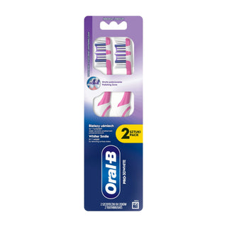 Oral b Pro-3D White Whitening Clean Medium Toothbrush 2 pcs