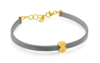 Tous Bracciale Bicolore Con Orsetto Dorato Icon Mesh 613101060