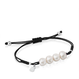 Tous Bracciale Nero Con Perle Nudos 213031540