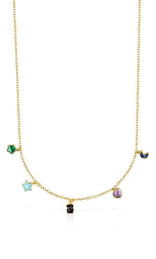 Tous Playful Necklace Gold-Plated with Glory Pendants 1001930700 