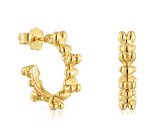 Tous Orecchini A Cerchio Placcati Oro Bold Bear 1004194800