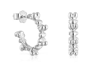 Tous Bold Bear Silver Hoop Earrings 1004194700 