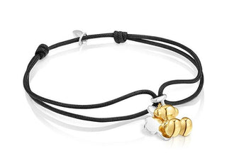 Tous Black Nylon Bracelet With Bold Bear Teddy Bears 1004458200 