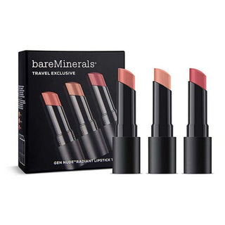 Эксклюзивный дорожный набор BareMinerals: Помада Gen Nude Radiant Cocoa Cream Infatuation 3,35 г + Помада Gen Nude Radiant Cocoa Cream Friendship 3,35 г + Помада Gen Nude Radiant Cocoa Cream Swag 3,5 г