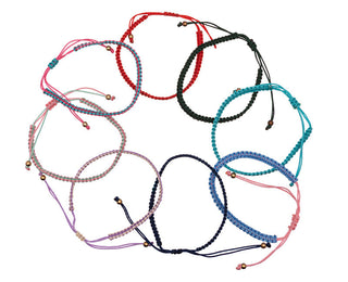 Troli Türkis/Rosa farbiges Kordelarmband 