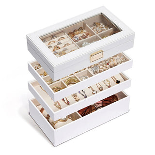Troli Organizzatore Di Gioielli Bianco