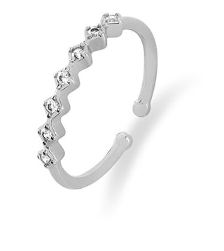 Troli A shiny open Anello made of steel