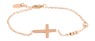 Troli Bronze minimalist Bracciale with a cross VCBW024RG