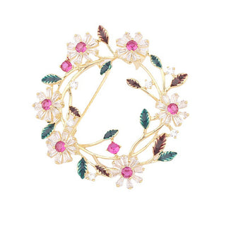 Troli Gold plated Spilla Flower wreath Gold
