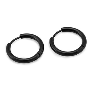 Troli Black hoop Orecchini KS-156 - Diameter: 1.9cm