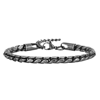 Troli Black Steel Bracelet For Men 