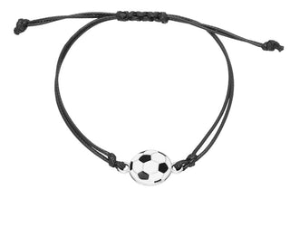 Troli Bracciale In Tessuto Nero Pallone Da Calcio