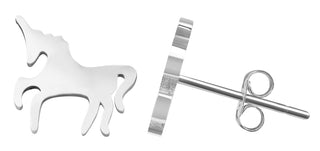 Troli Orecchini In Acciaio Di Design Unicorno