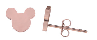 Troli Orecchini Di Design In Oro Rosa Con Topolino