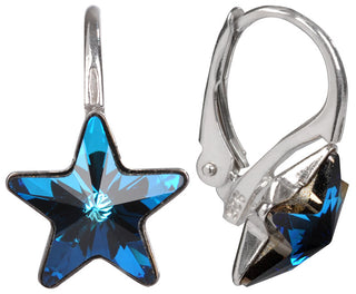Levien Silver Earrings for Girls Star Bermuda Blue 