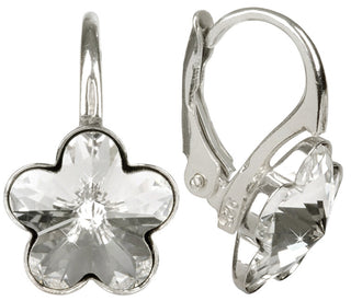 Levien Orecchini Da Bambina Con Cristalli E Fiori In Argento