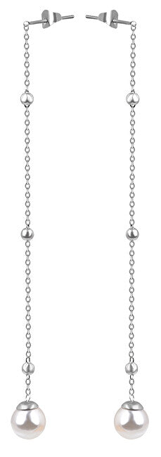 Troli Long steel Orecchini with bead VEDE0141S-PE