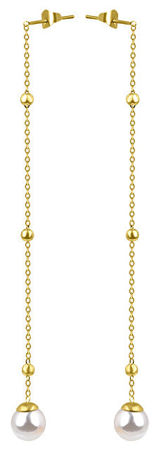 Troli Long gold-plated Orecchini with pearl VEDE0141G-PE