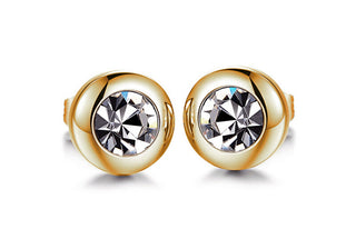 Troli Small gold plated Orecchini with clear crystal