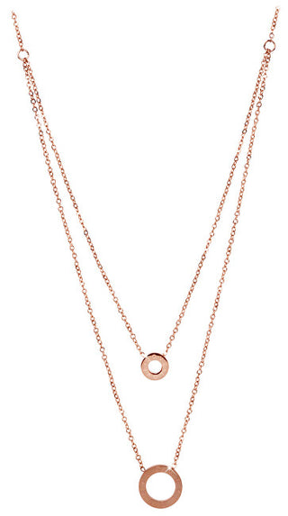 Troli Double pink gold plated Collana
