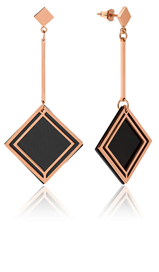 Troli Elegant Bi-Color Steel Earrings 