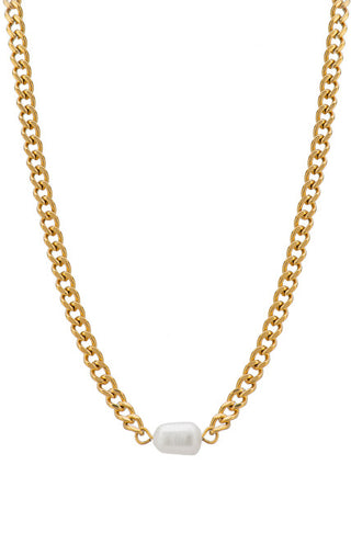 Troli Elegant gold-plated Collana with freshwater pearl VAAXP539