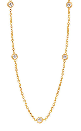Troli Elegante Collana Placcata Oro Con Zirconi Vaaxp1692G