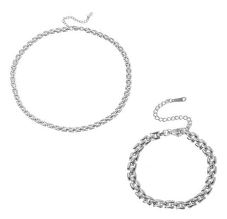Troli Elegant Women´s Steel Jewelry Set (Collana, Bracciale)