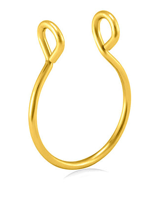 Troli Vse6016G-Pet Anillo para nariz falso chapado en oro de acero (septum) 