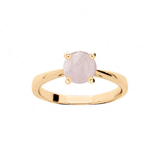Kalace Delicate gold-plated Anello with rose quartz PO/SR09587I - Circuit: 58 mm