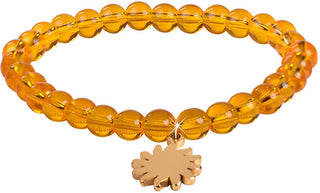Troli Bracciale Con Perline Di Citrino E Sole - Lunghezza: 18 Cm